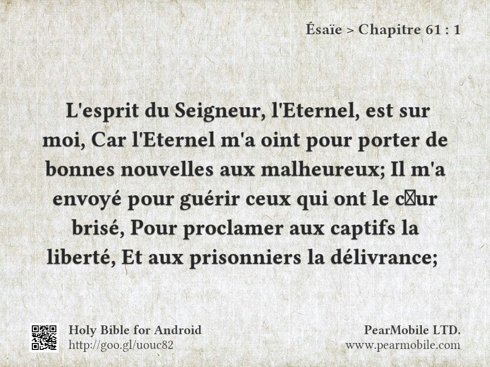 Ésaïe, Chapitre 61:1